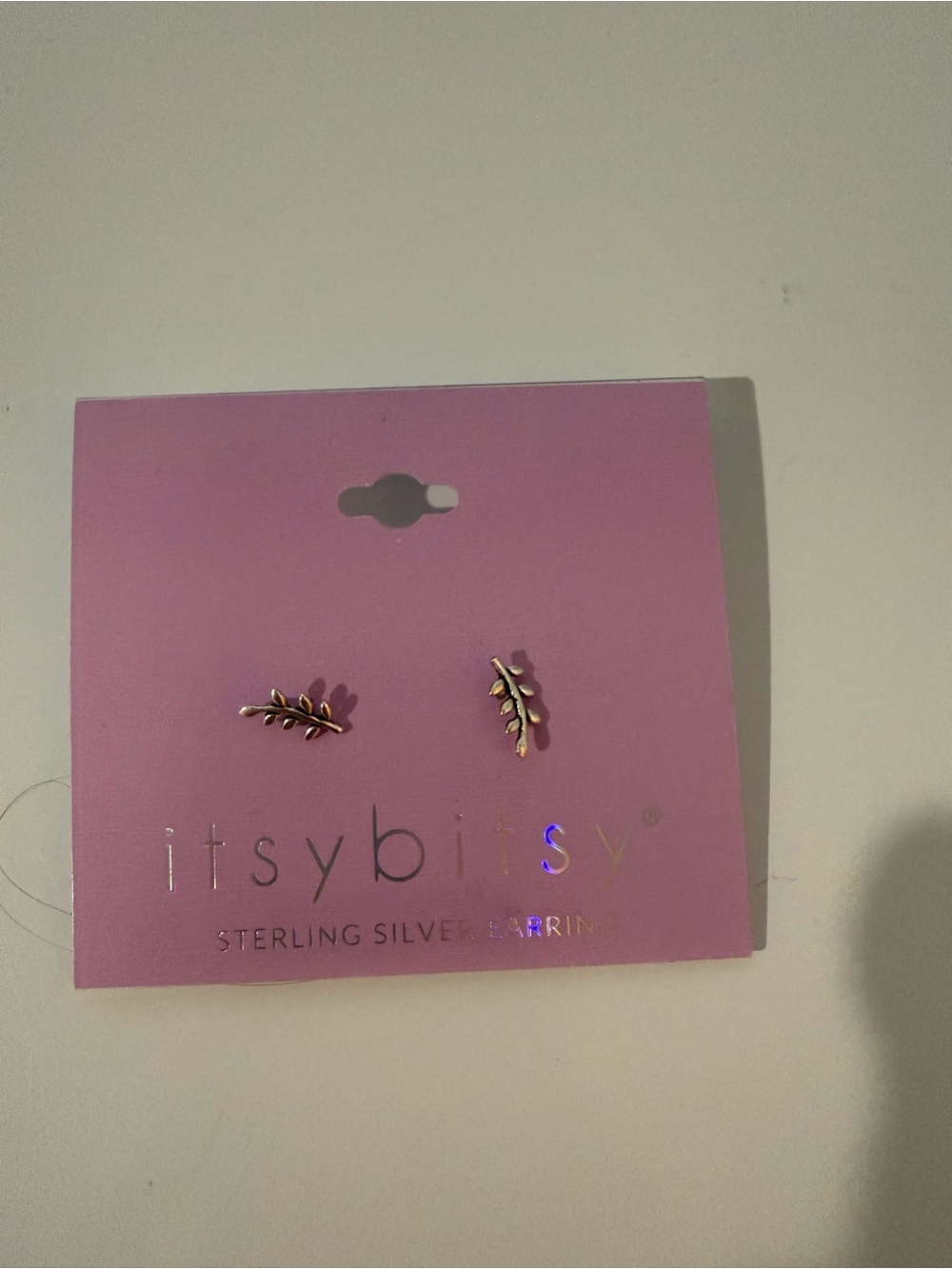 itsy bitsy Sterling Silver Leaf Stud Earrings